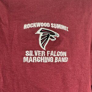 Port Authority Polo Rockwood Summit Silver Falcon Marching Band Burgundy Size L